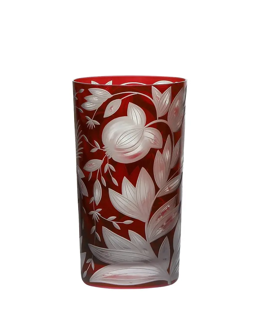 Artel Verdure Red Crystal Highball Glass, 17.5 oz. | Image 1 Artel Verdure Red Crystal Highball Glass, 17.5 oz. | Image 1