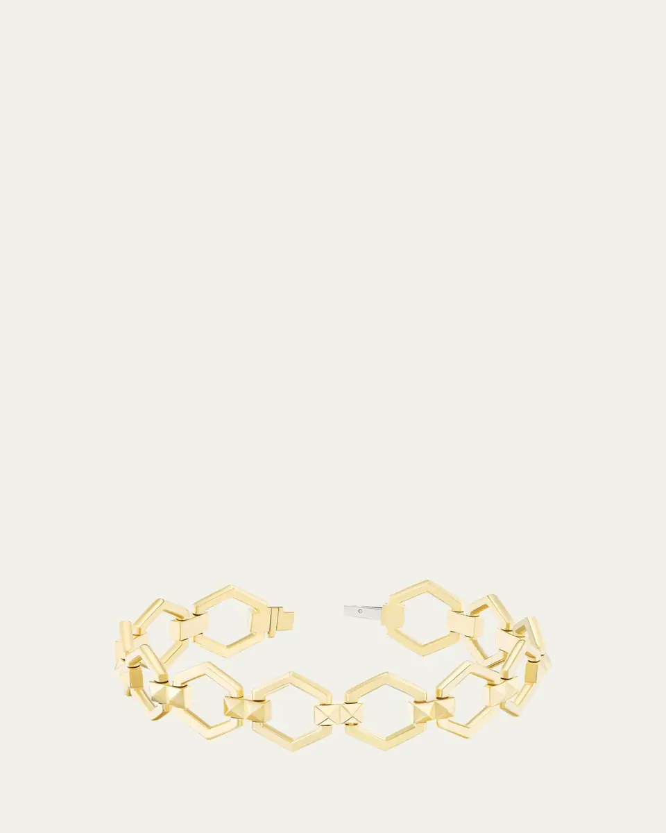 Harwell Godfrey 18K Yellow Gold Pyramid Stud Foundation Bracelet | Thumbnail 2