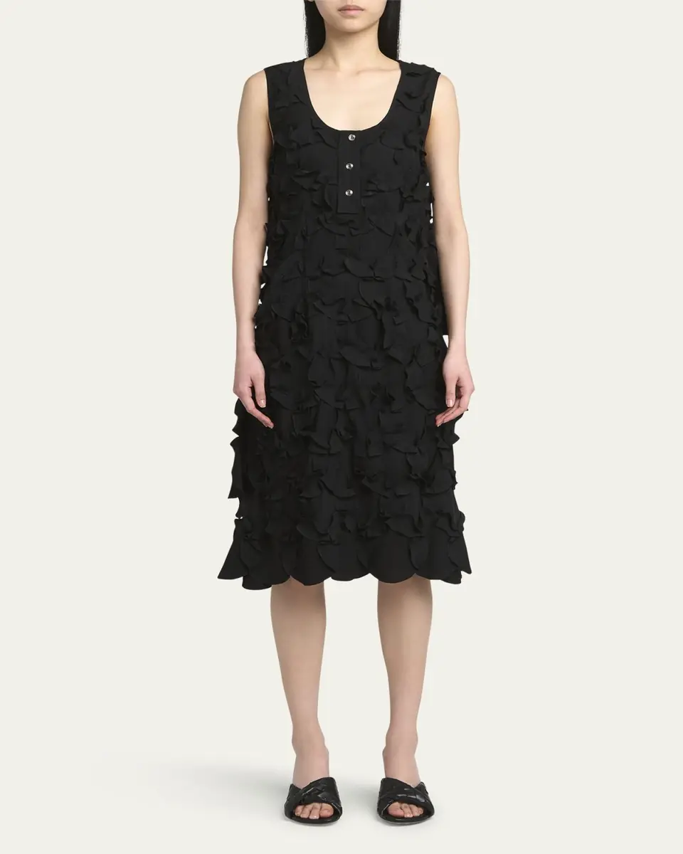 Bottega Veneta Circle Patch Fluid Viscose Dress | Thumbnail 2
