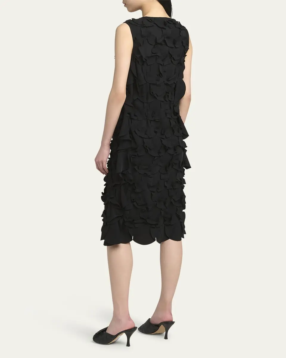 Bottega Veneta Circle Patch Fluid Viscose Dress | Thumbnail 3