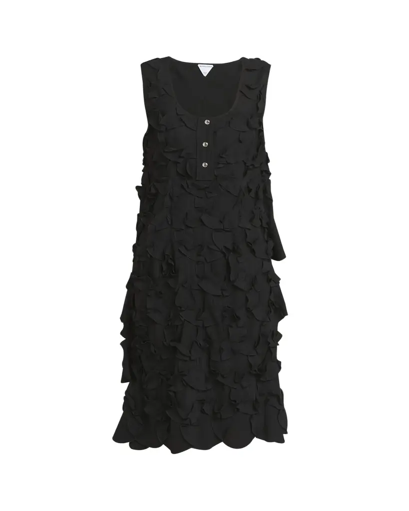 Bottega Veneta Circle Patch Fluid Viscose Dress