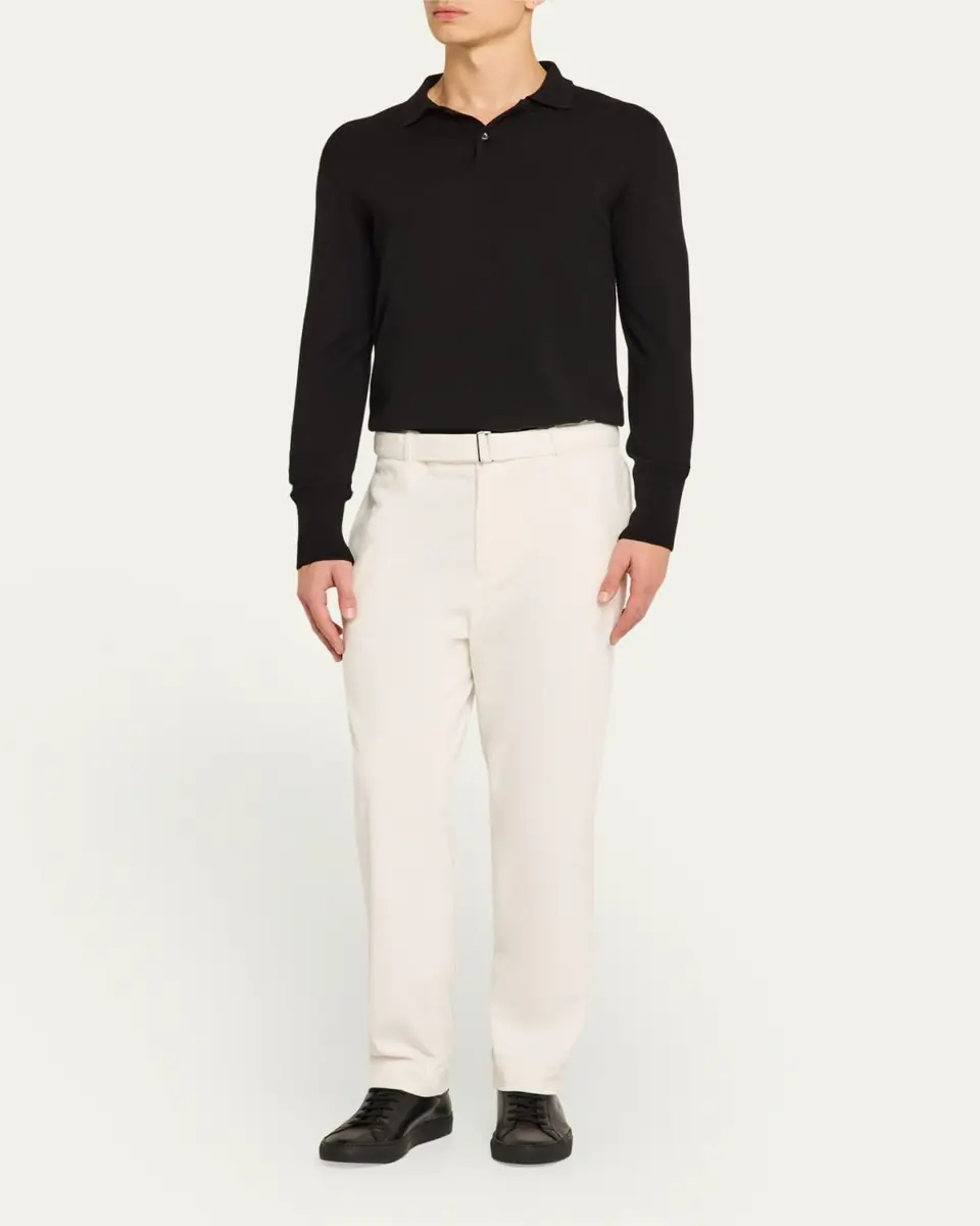 OFFICINE GÉNÉRALE Men's Owen Corduroy Self-Belt Pants | Thumbnail 2 OFFICINE GÉNÉRALE Men's Owen Corduroy Self-Belt Pants | Thumbnail 2