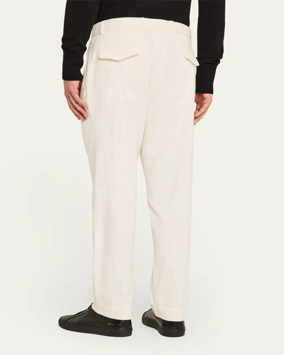 OFFICINE GÉNÉRALE Men's Owen Corduroy Self-Belt Pants | Thumbnail 3 OFFICINE GÉNÉRALE Men's Owen Corduroy Self-Belt Pants | Thumbnail 3