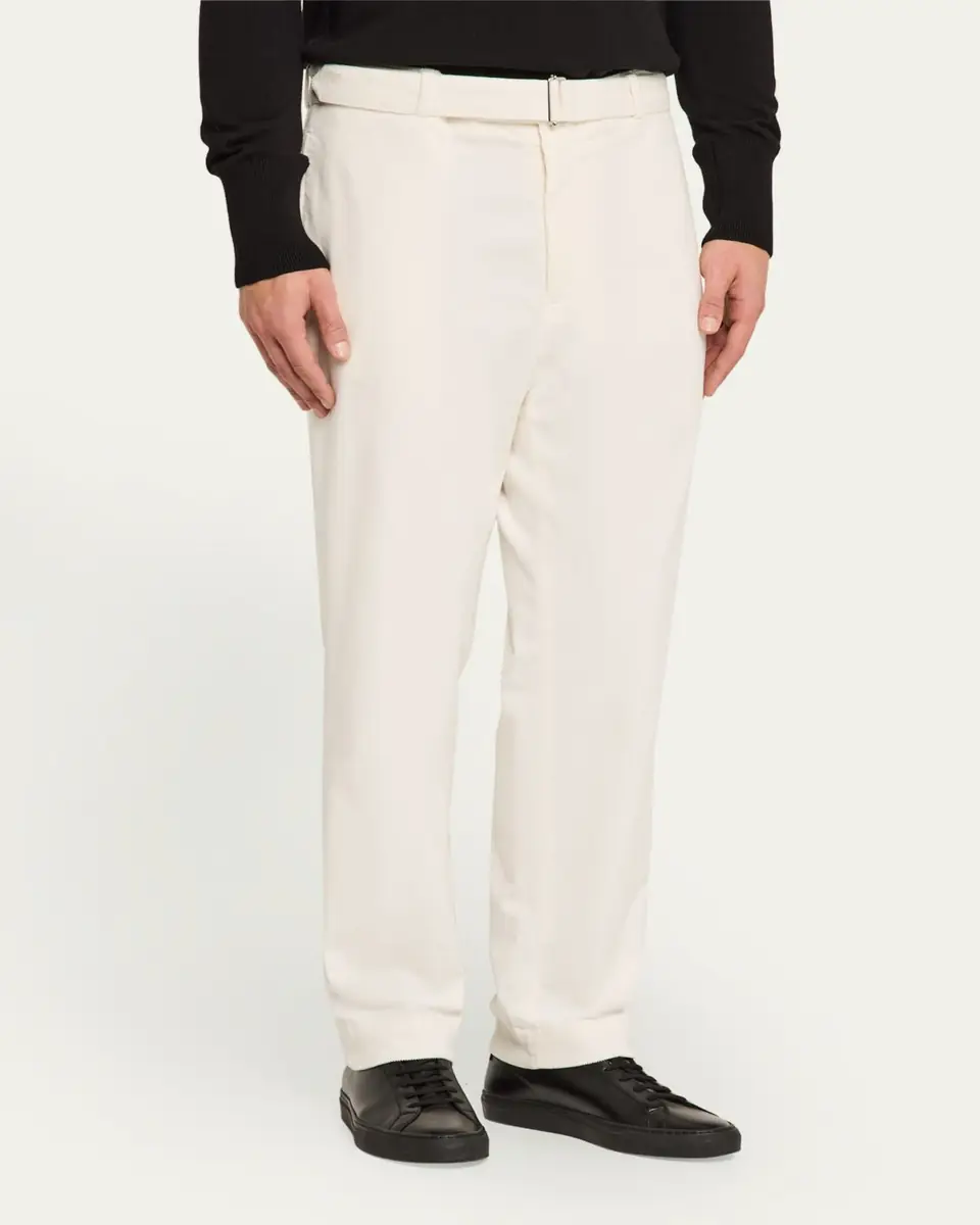 OFFICINE GÉNÉRALE Men's Owen Corduroy Self-Belt Pants | Thumbnail 4 OFFICINE GÉNÉRALE Men's Owen Corduroy Self-Belt Pants | Thumbnail 4