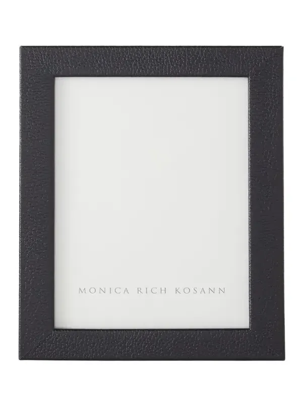 MONICA RICH KOSANN Black Pebbled Leather Frame, 5" x 7"