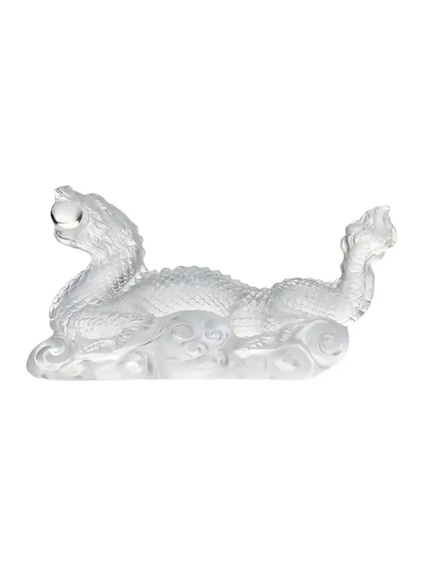 Lalique Dragon Tianlong Sculpture, Clear