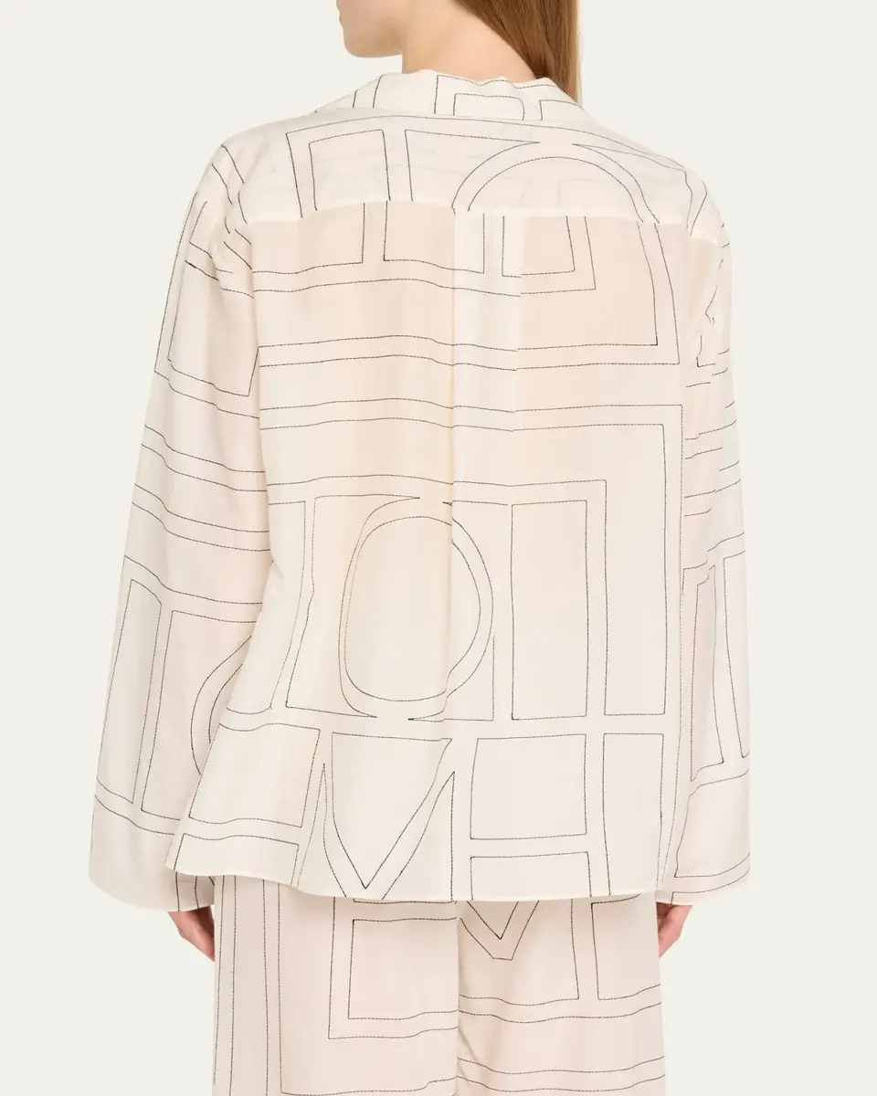 TOTEME Monogram Cotton PJ Top | Thumbnail 2 TOTEME Monogram Cotton PJ Top | Thumbnail 2