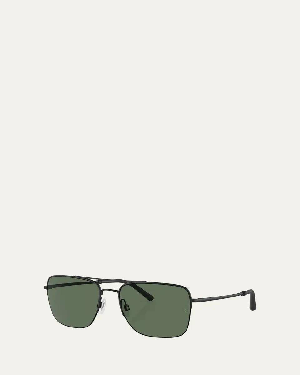 Oliver Peoples x Federer Men's R-2 Metal Aviator Sunglasses | Thumbnail 2