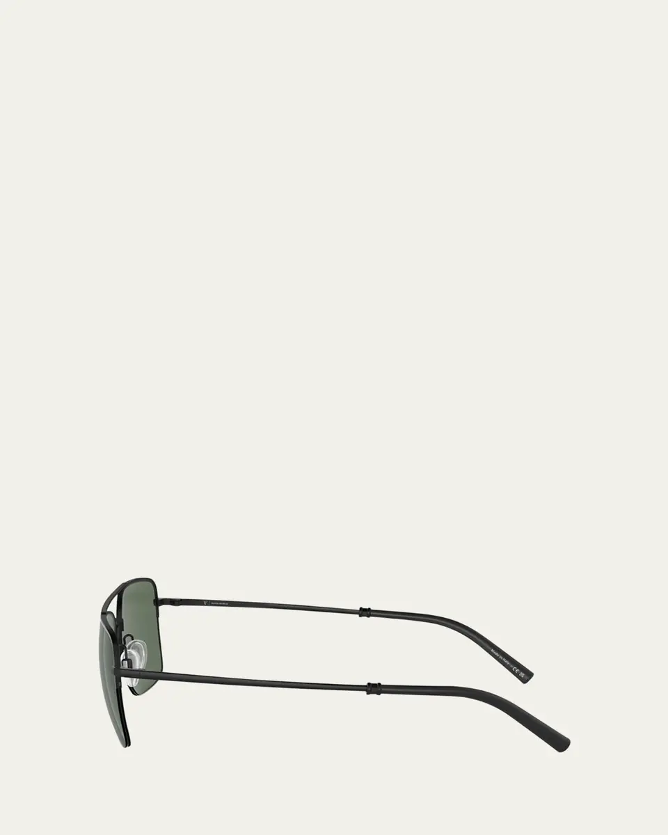 Oliver Peoples x Federer Men's R-2 Metal Aviator Sunglasses | Thumbnail 3