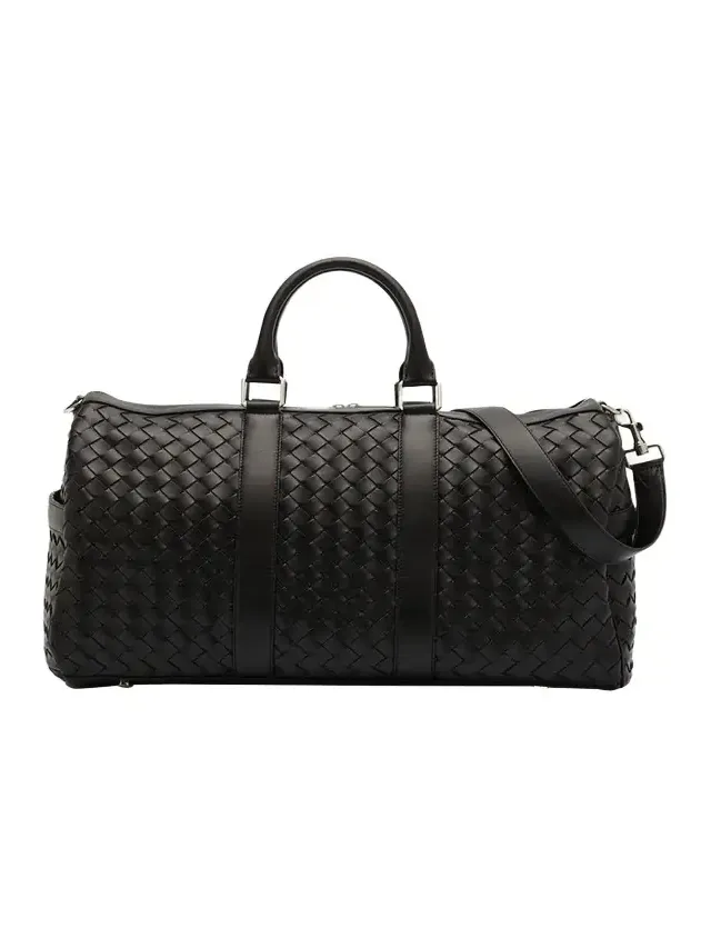 Bottega Veneta Men's Medium Intrecciato Leather Duffel Bag