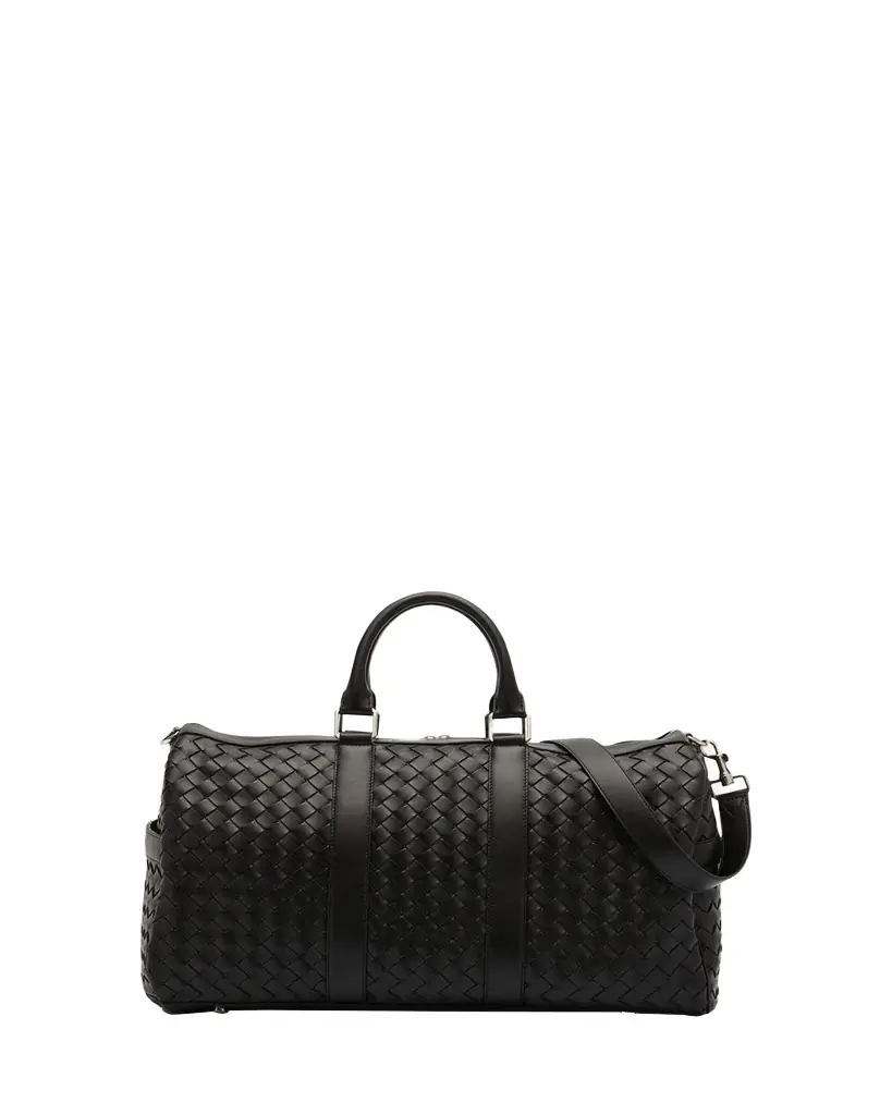 Bottega Veneta Men's Medium Intrecciato Leather Duffel Bag