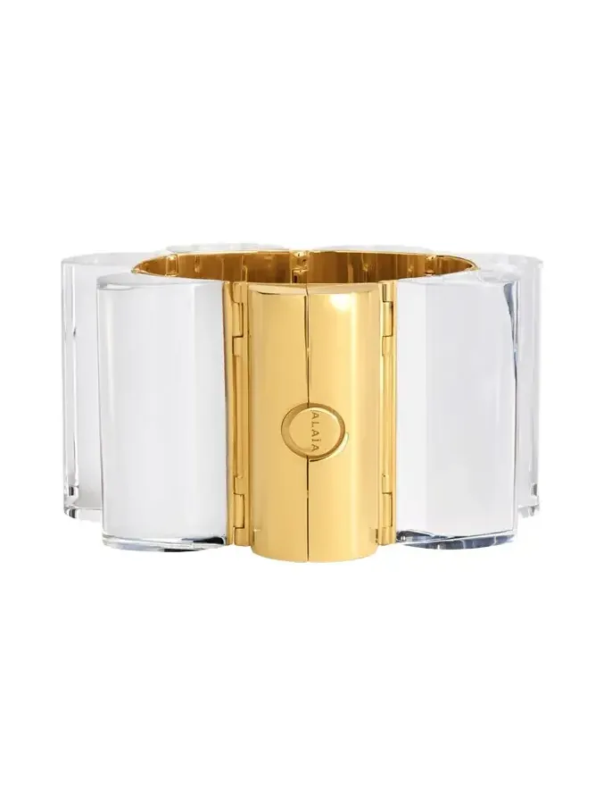 Lucite Stacking Tube Cuff Bracelet