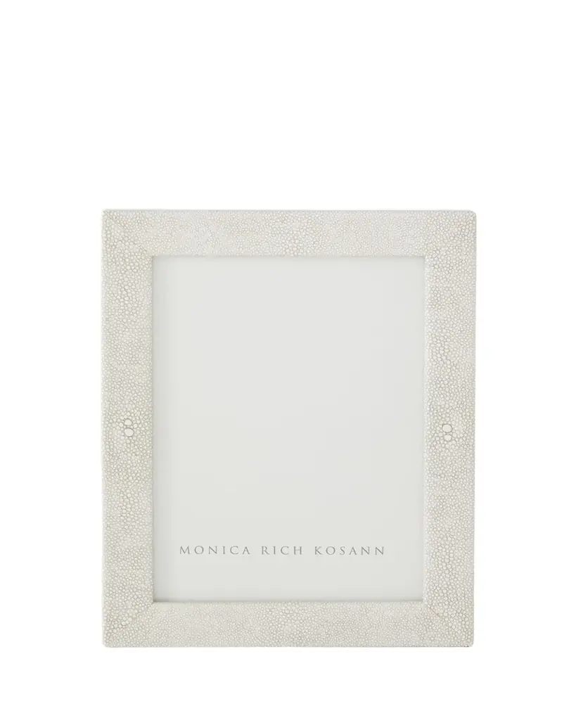 MONICA RICH KOSANN Photographer's Molding Shagreen-Embossed Faux Leather Frame, 5" x 7"