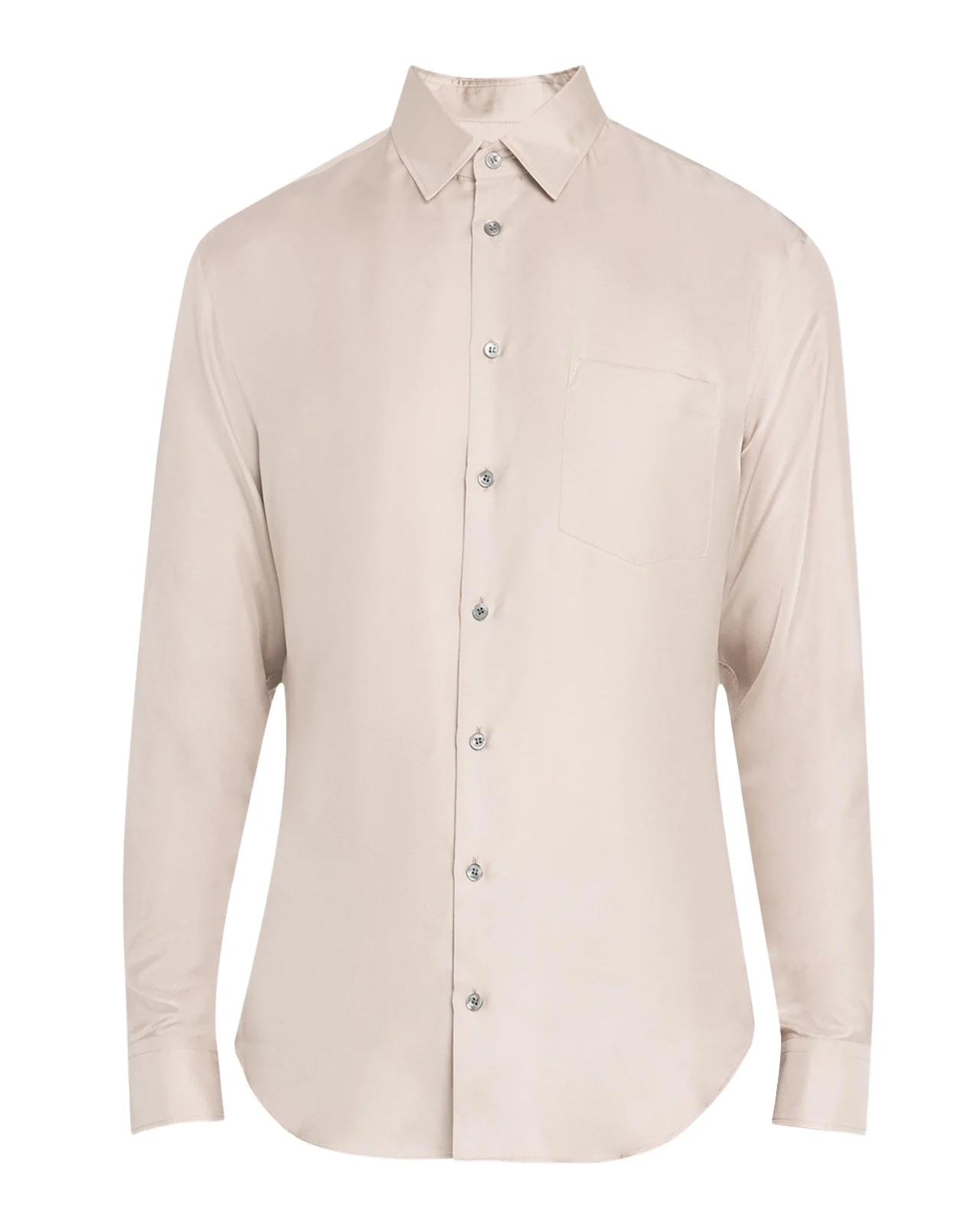 Men's Solid Silk Dress Shirt Men's Solid Silk Dress Shirt
