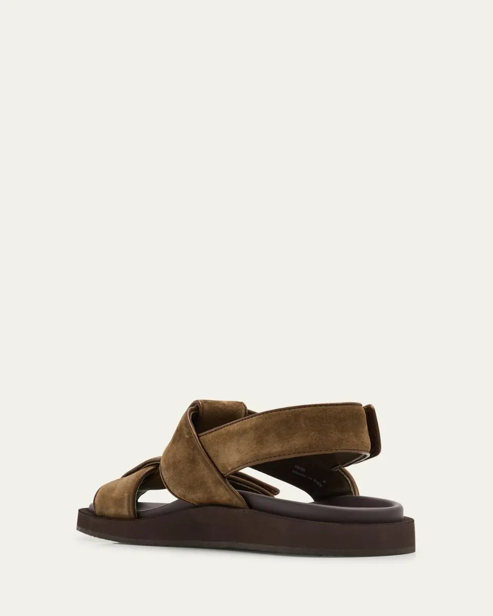 John Lobb Men's Milford Suede Fisherman Sandals | Thumbnail 2 John Lobb Men's Milford Suede Fisherman Sandals | Thumbnail 2