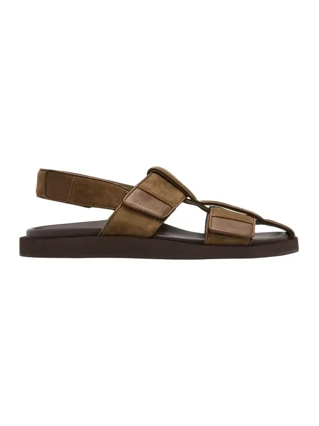 John Lobb Men's Milford Suede Fisherman Sandals