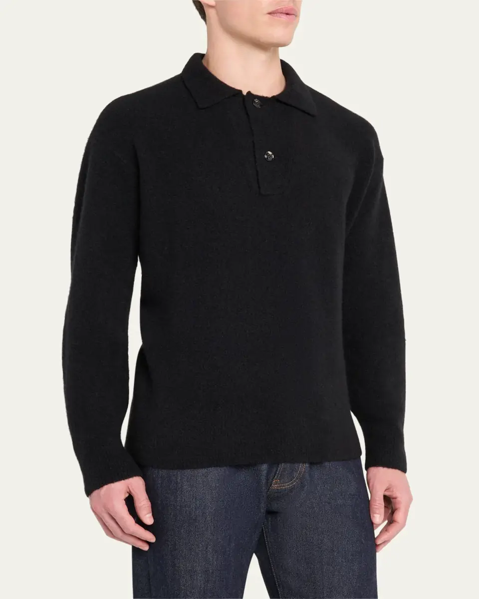 Giorgio Armani Men's Madison Capsule Polo Sweater | Thumbnail 4 Giorgio Armani Men's Madison Capsule Polo Sweater | Thumbnail 4