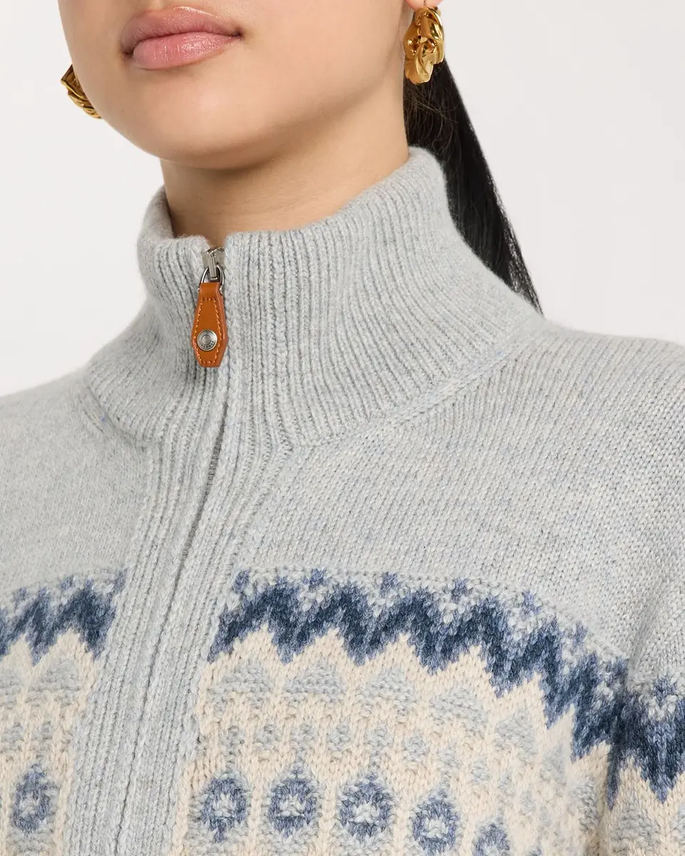 Loro Piana Alpe Pile Cashmere GG 5 Bomber Sweater | Thumbnail 4 Loro Piana Alpe Pile Cashmere GG 5 Bomber Sweater | Thumbnail 4