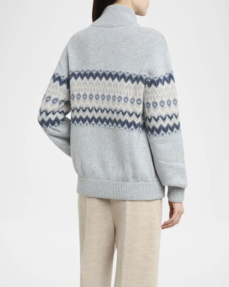 Loro Piana Alpe Pile Cashmere GG 5 Bomber Sweater | Thumbnail 5 Loro Piana Alpe Pile Cashmere GG 5 Bomber Sweater | Thumbnail 5