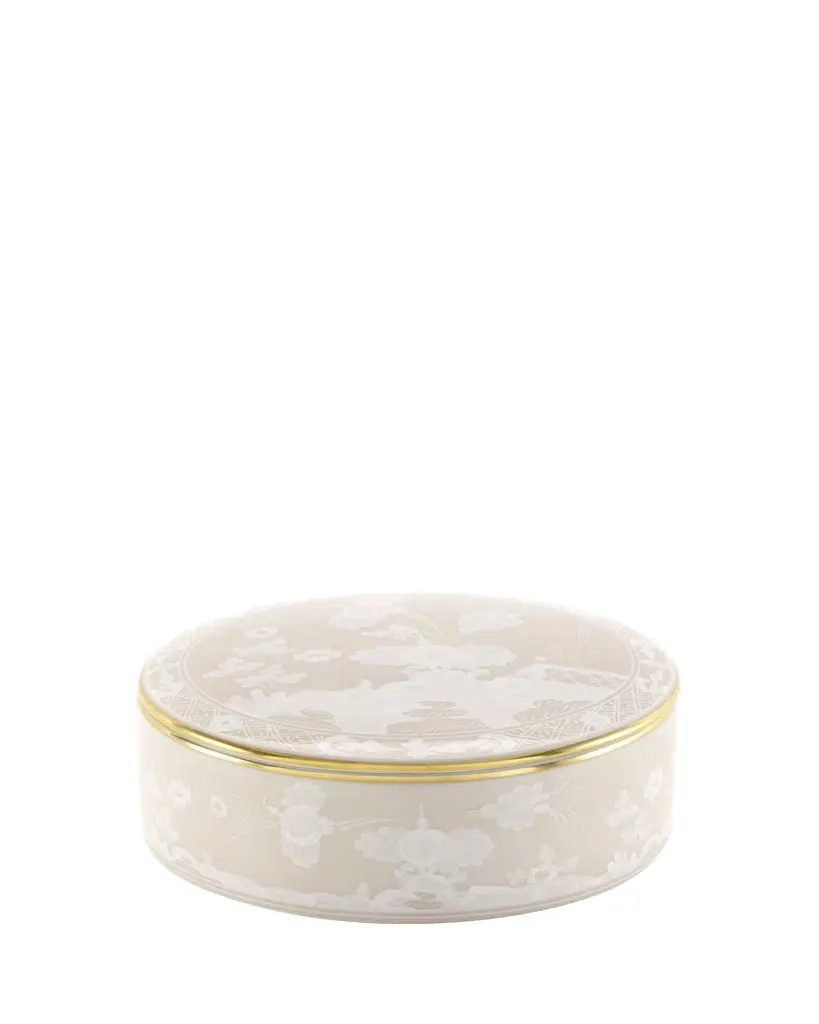 GINORI 1735 Oriente Italiano Meringa Trinket Box with Cover