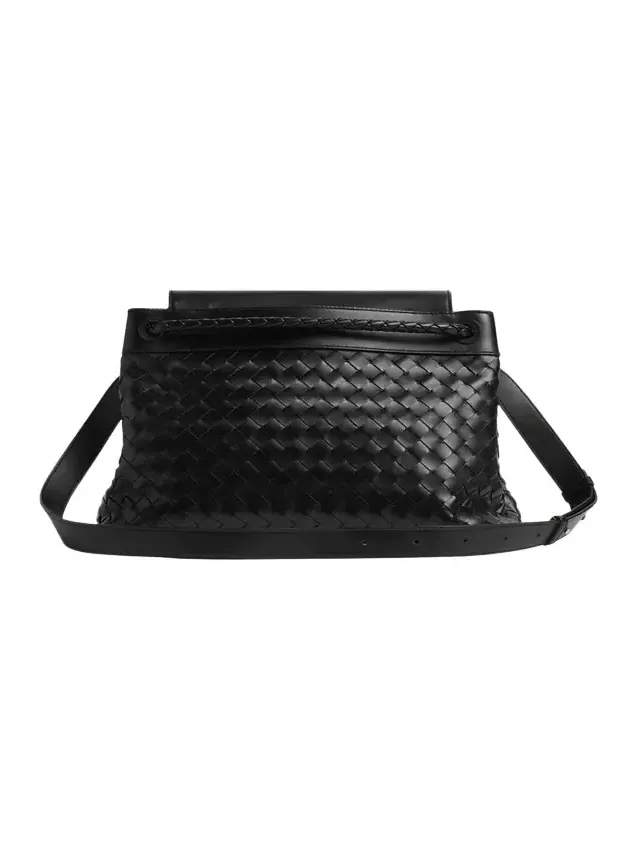 Men's Andiamo Medium Intrecciato Leather Messenger Bag Men's Andiamo Medium Intrecciato Leather Messenger Bag