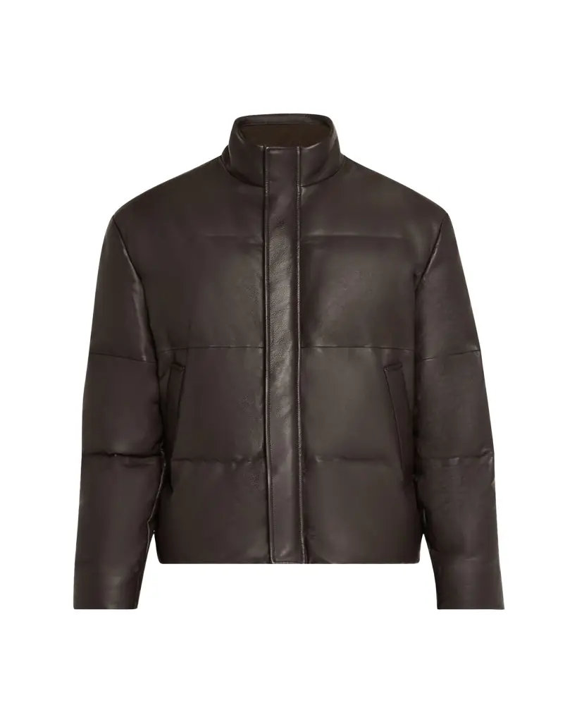 Men's Quilted Down Napa Leather Blouson Men's Quilted Down Napa Leather Blouson