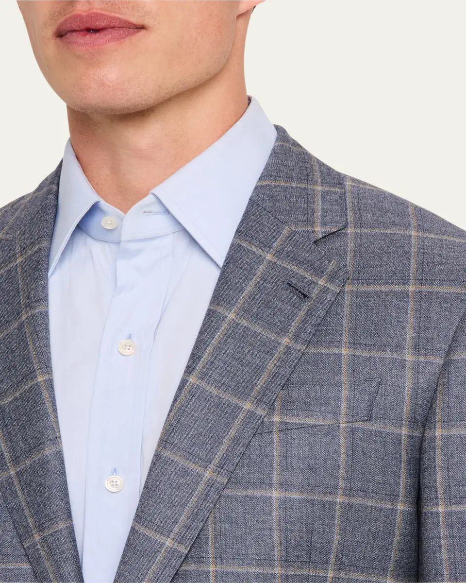 Giorgio Armani Men's Windowpane Sport Coat | Thumbnail 5 Giorgio Armani Men's Windowpane Sport Coat | Thumbnail 5