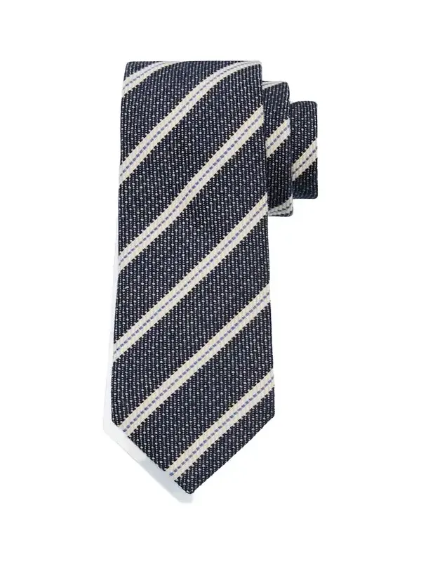 Zegna Men's Wool Jacquard Stripe Tie