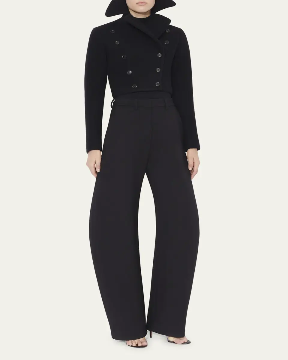 Alaïa Rounded Leg Wool Trousers | Thumbnail 2