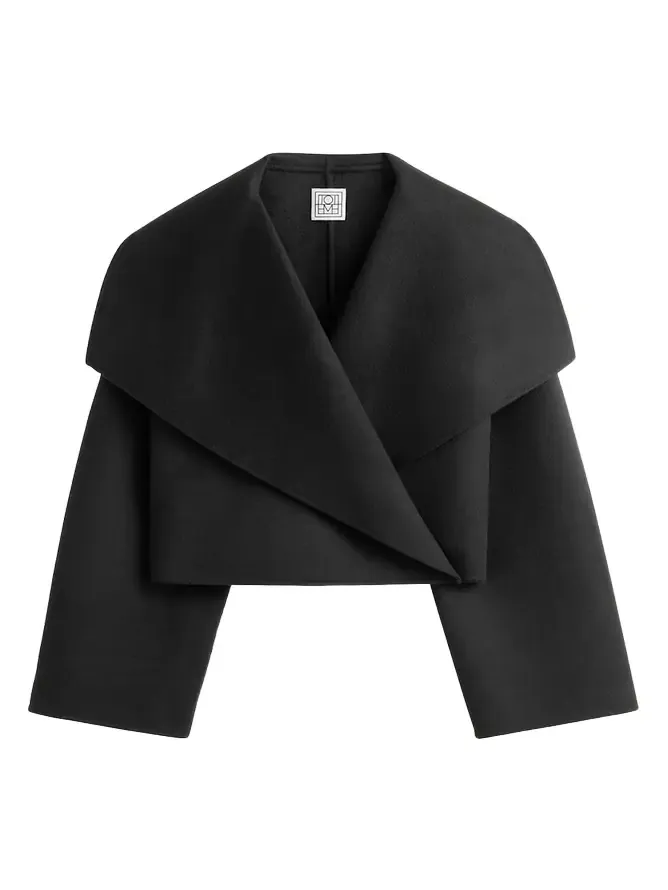 Cropped Signature Double Wool Jacket