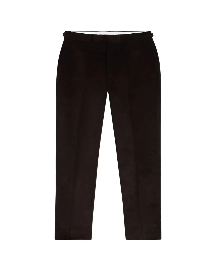 Anderson & Sheppard Men's Cotton Corduroy Flat-Front Trousers | Image 1 Anderson & Sheppard Men's Cotton Corduroy Flat-Front Trousers | Image 1