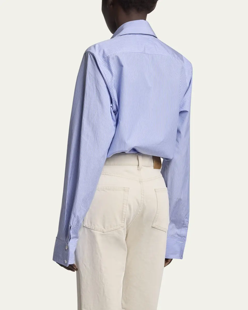 Saint Laurent Stripe Button Down Blouse | Thumbnail 3