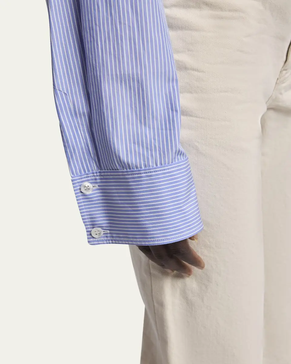Saint Laurent Stripe Button Down Blouse | Thumbnail 5