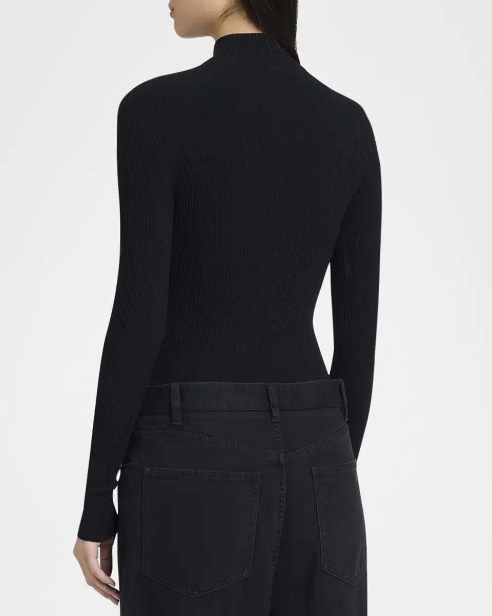Alaïa Mock-Neck Long Sleeve Bodysuit | Thumbnail 2