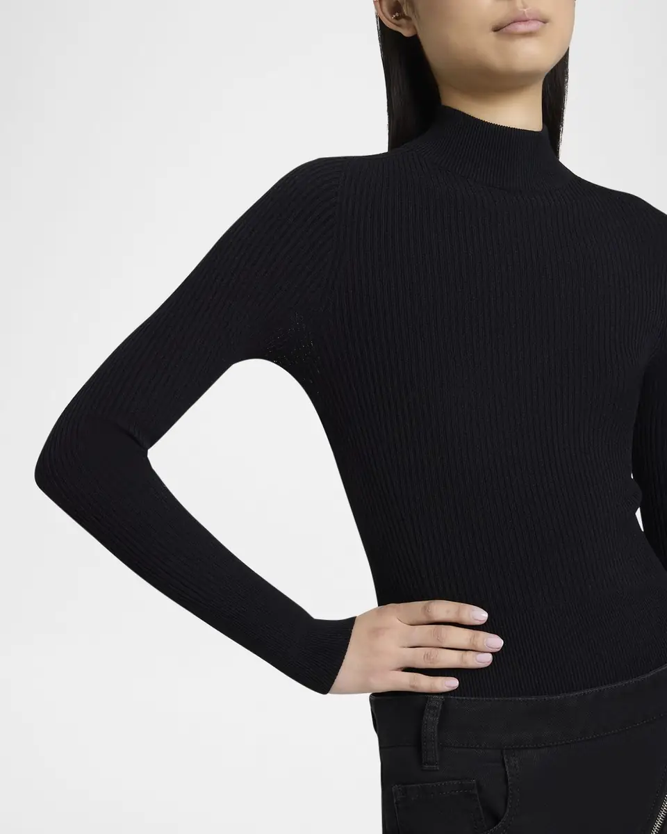 Alaïa Mock-Neck Long Sleeve Bodysuit | Thumbnail 4