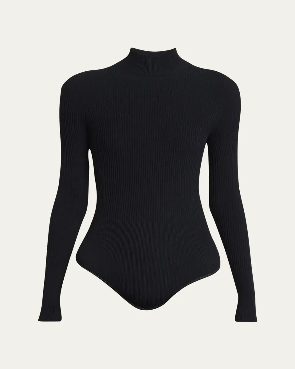 Alaïa Mock-Neck Long Sleeve Bodysuit | Thumbnail 5