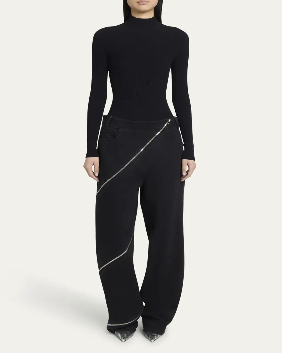Alaïa Mock-Neck Long Sleeve Bodysuit | Thumbnail 6