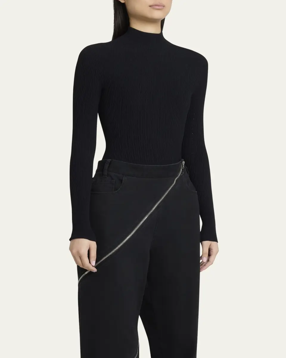 Alaïa Mock-Neck Long Sleeve Bodysuit | Thumbnail 8