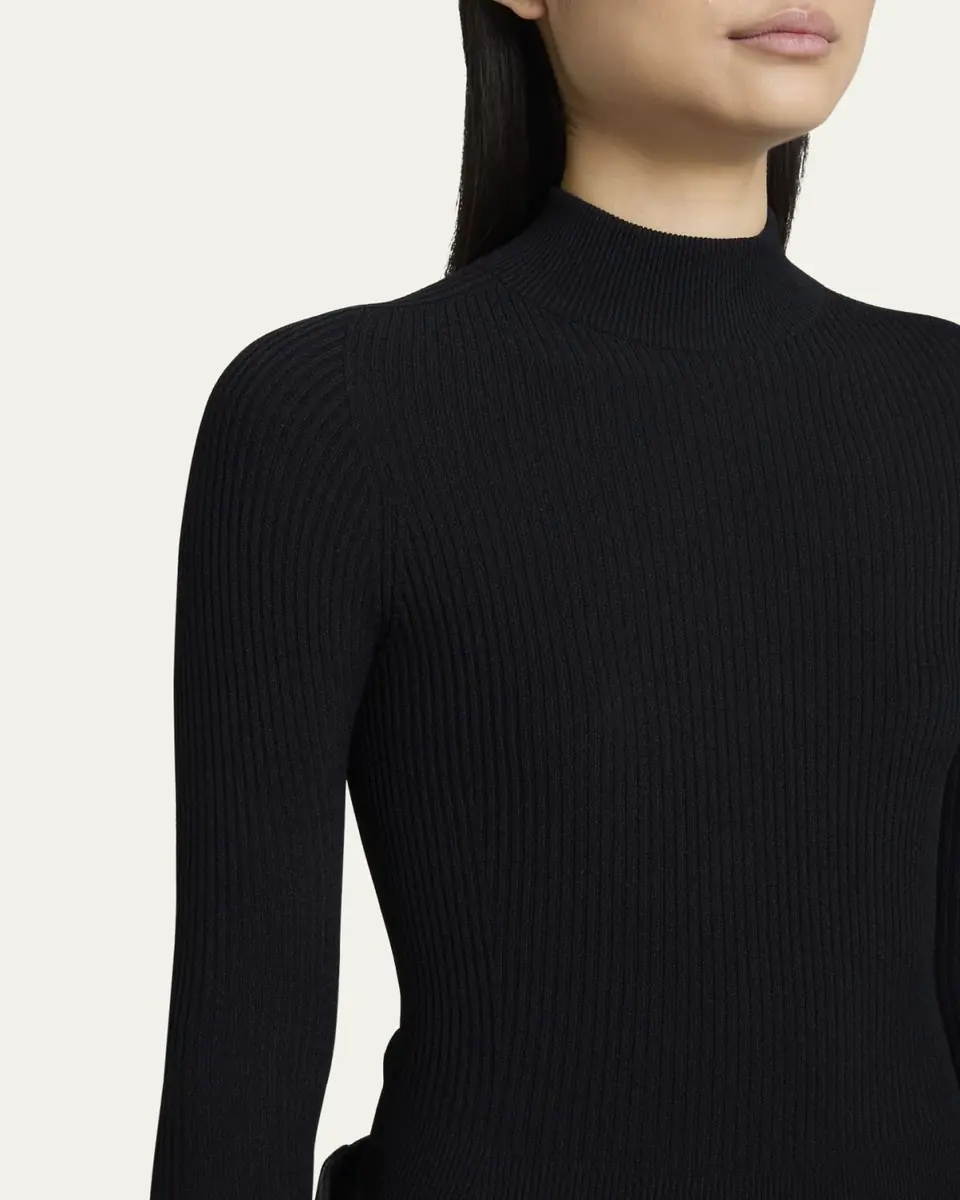 Alaïa Mock-Neck Long Sleeve Bodysuit | Thumbnail 9