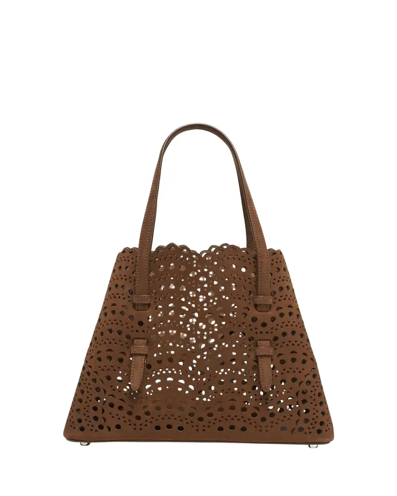 Mina 25 Tote Bag in Perforated Nubuck Leather