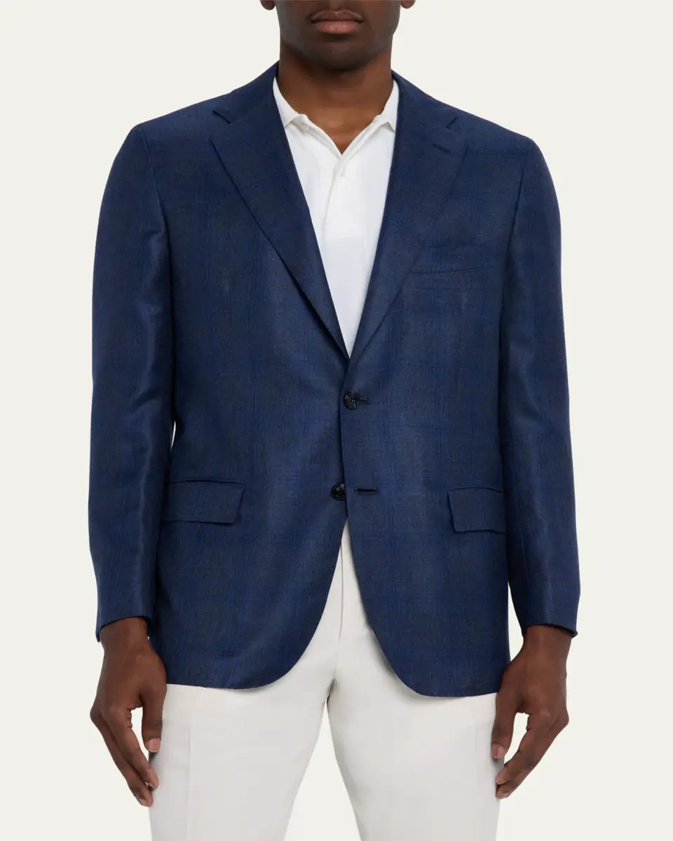 Kiton Men's Tonal Windowpane Sport Coat | Thumbnail 5