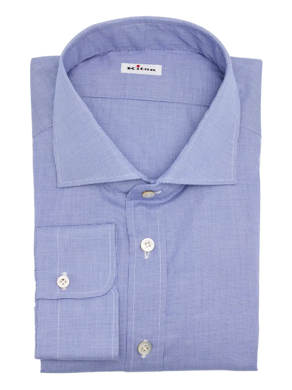 Kiton Men's Cotton Micro-Houndstooth Dress Shirt