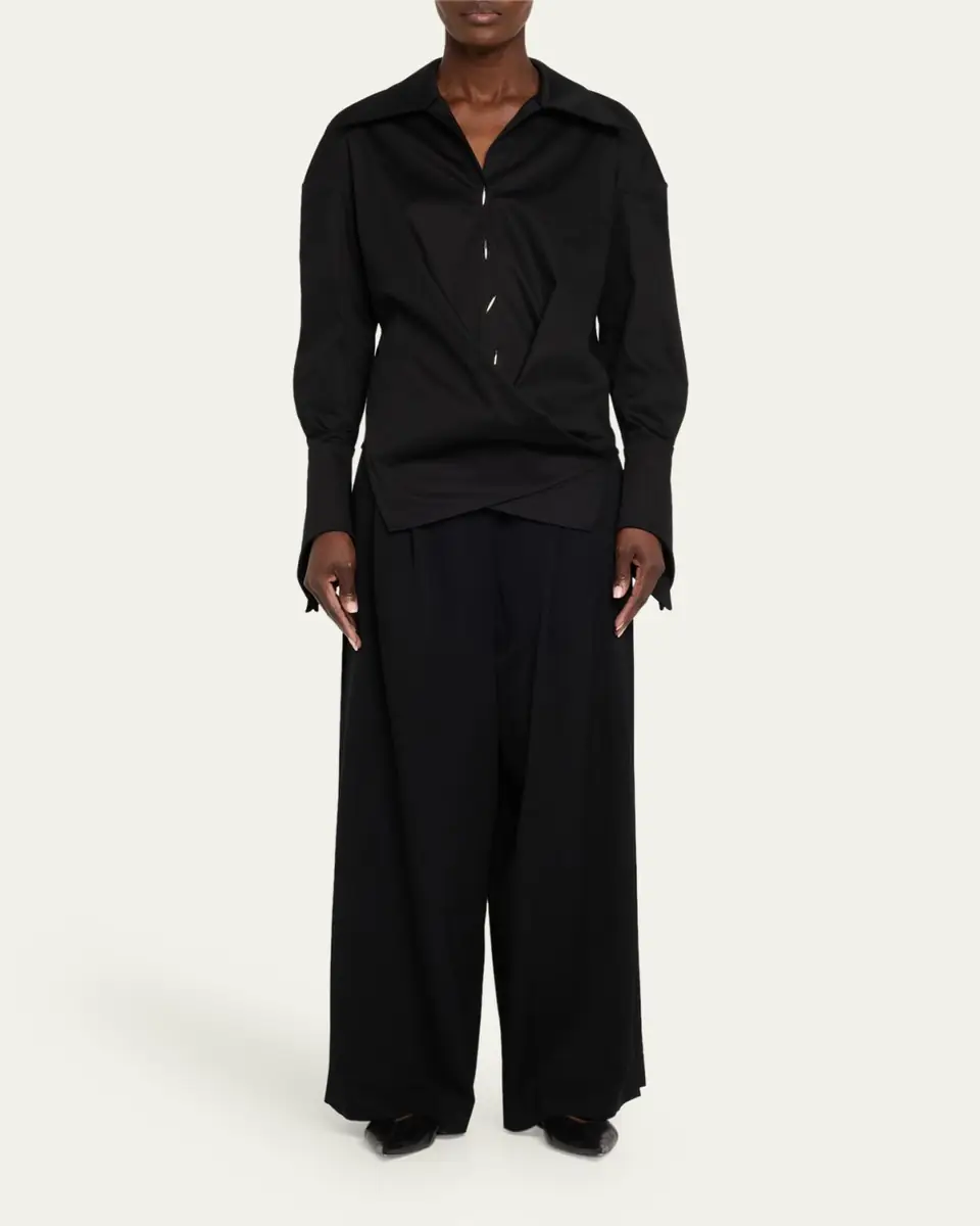 GRACE LING Collared Wrap Blouse | Thumbnail 2 GRACE LING Collared Wrap Blouse | Thumbnail 2
