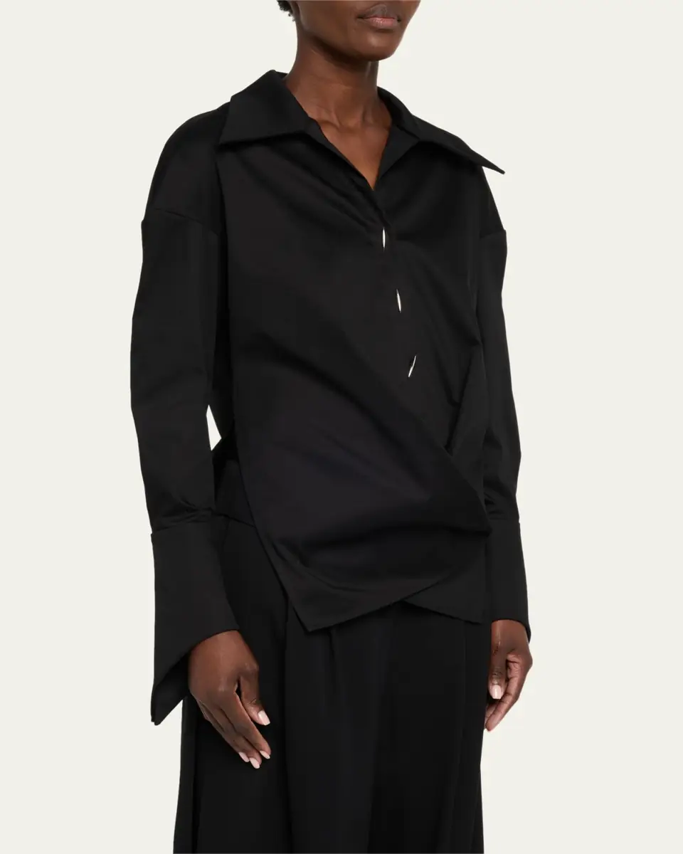 GRACE LING Collared Wrap Blouse | Thumbnail 4 GRACE LING Collared Wrap Blouse | Thumbnail 4