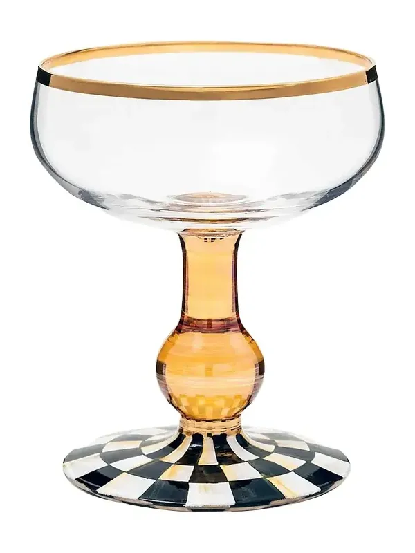 MacKenzie-Childs Courtly Check Coupe Glass