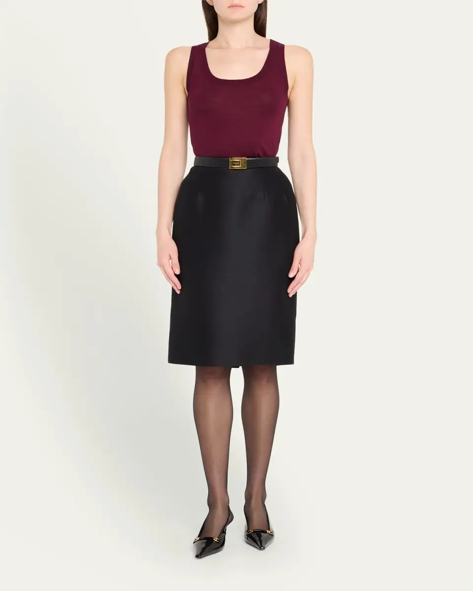Saint Laurent U-Neck Silk Tank Top | Thumbnail 2