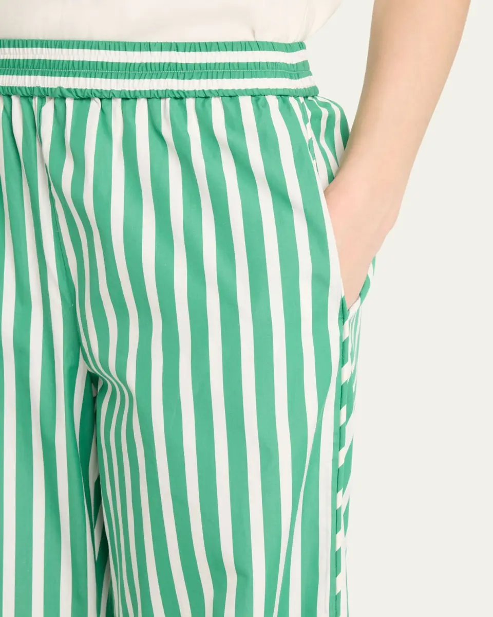 SÉBLINE Striped Wide Leg Pajama Trousers | Thumbnail 5