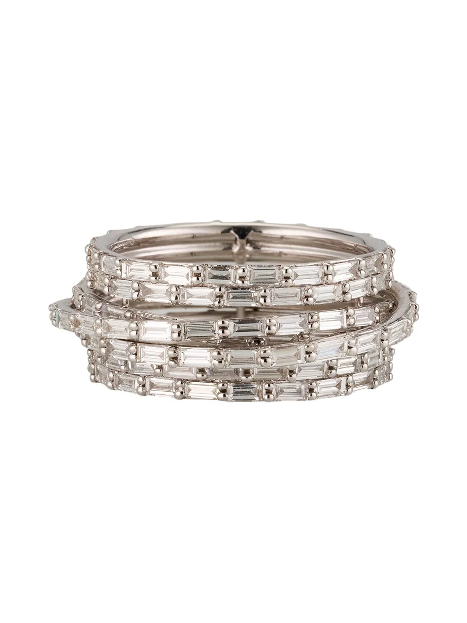 Lana 14K White Gold Baguette Diamond Kinetic Ring