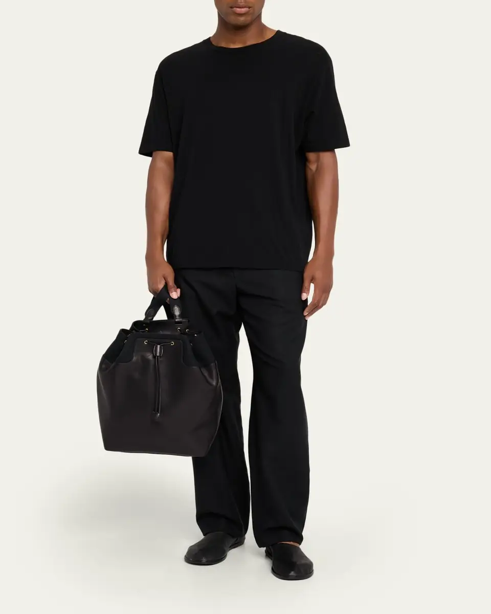The Row Men's Spring 11 Canvas and Leather Backpack | Thumbnail 5 The Row Men's Spring 11 Canvas and Leather Backpack | Thumbnail 5