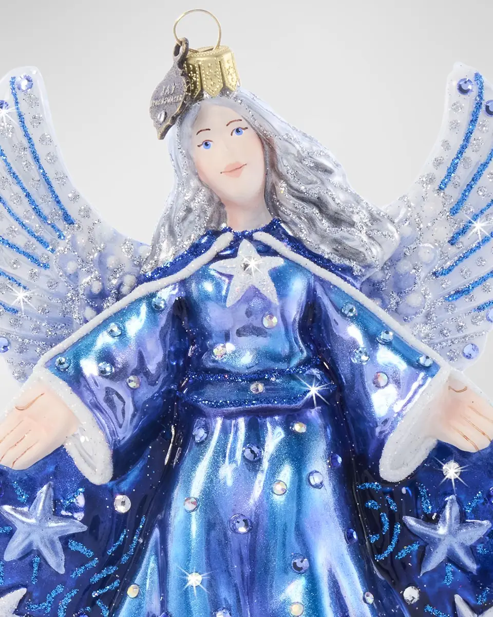 Jay Strongwater Night Angel Glass Christmas Ornament | Thumbnail 2